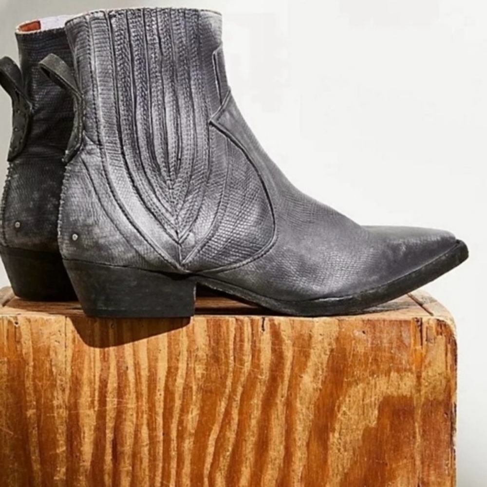$368 Free People x We The Free Wyatt Western Lizard Boots